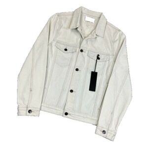 Rollas Jacket Mens Medium Denim Trucker Streetwear Light Wash Cali Bleach NWT